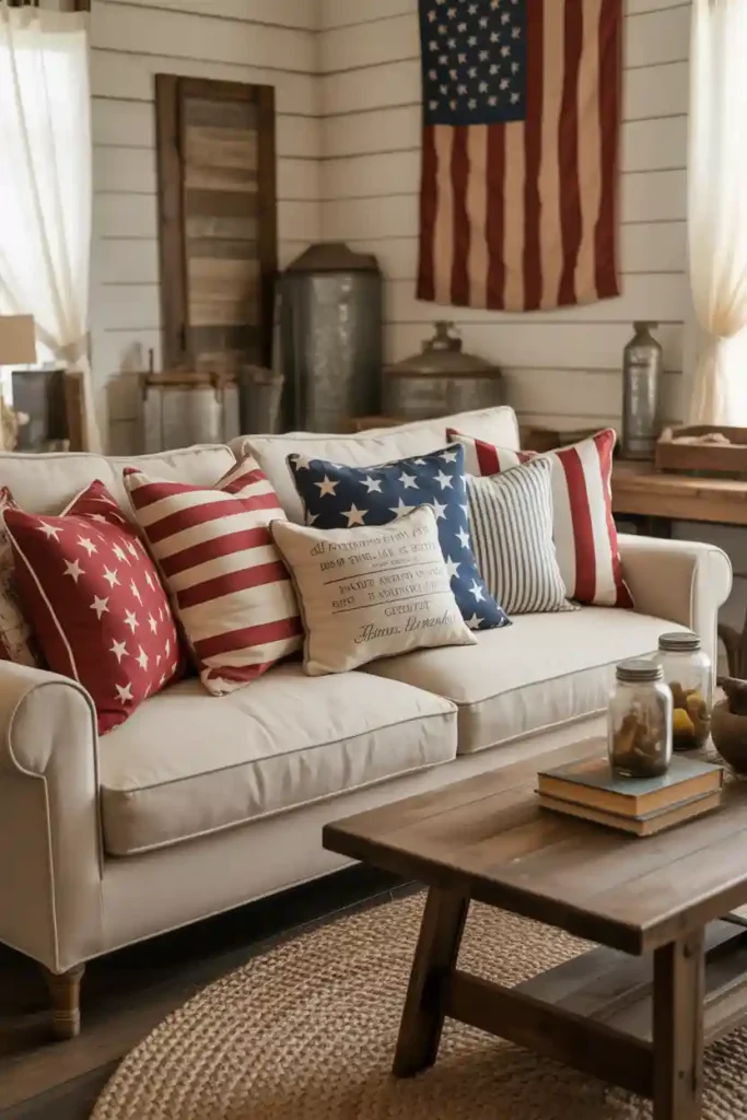  Rustic Americana Farmhouse Pillow Style