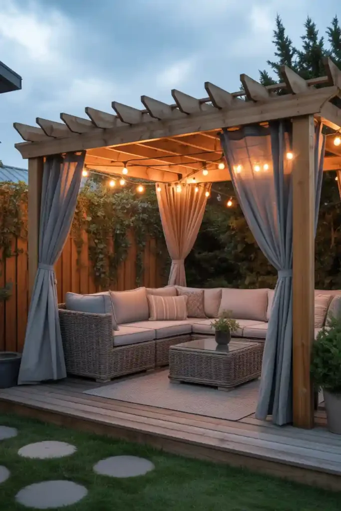Screened Pergola Lounge