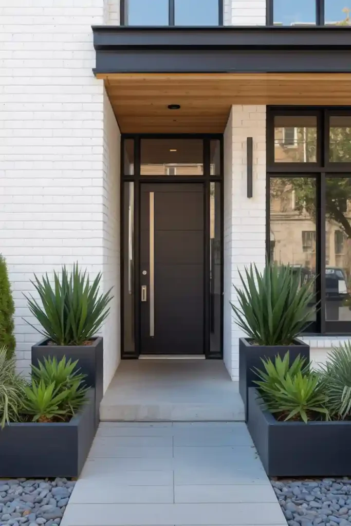 Statement Planters by the Entryway