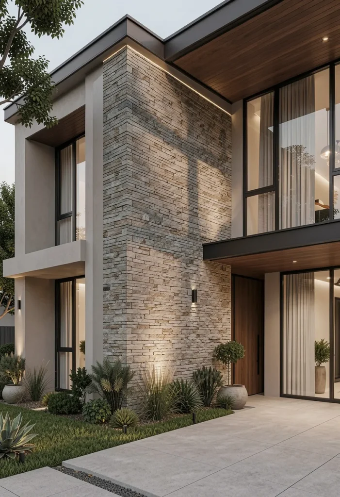 Stone Accent Feature Wall