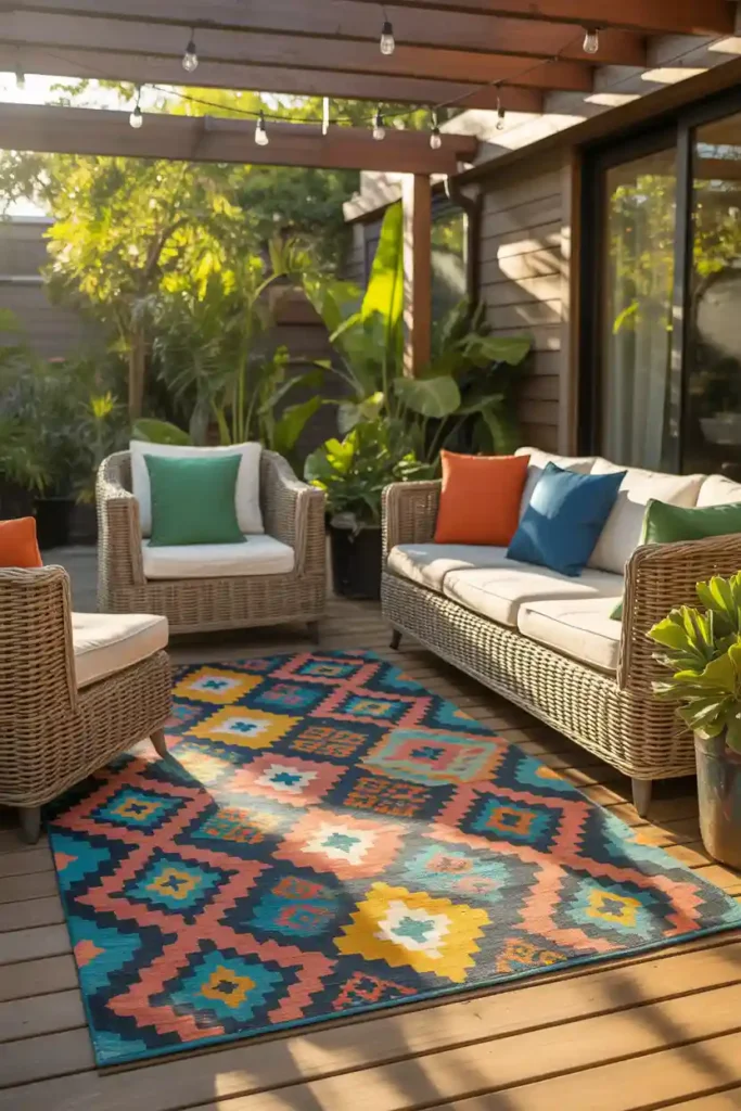 Style with Colorful Outdoor Rugs