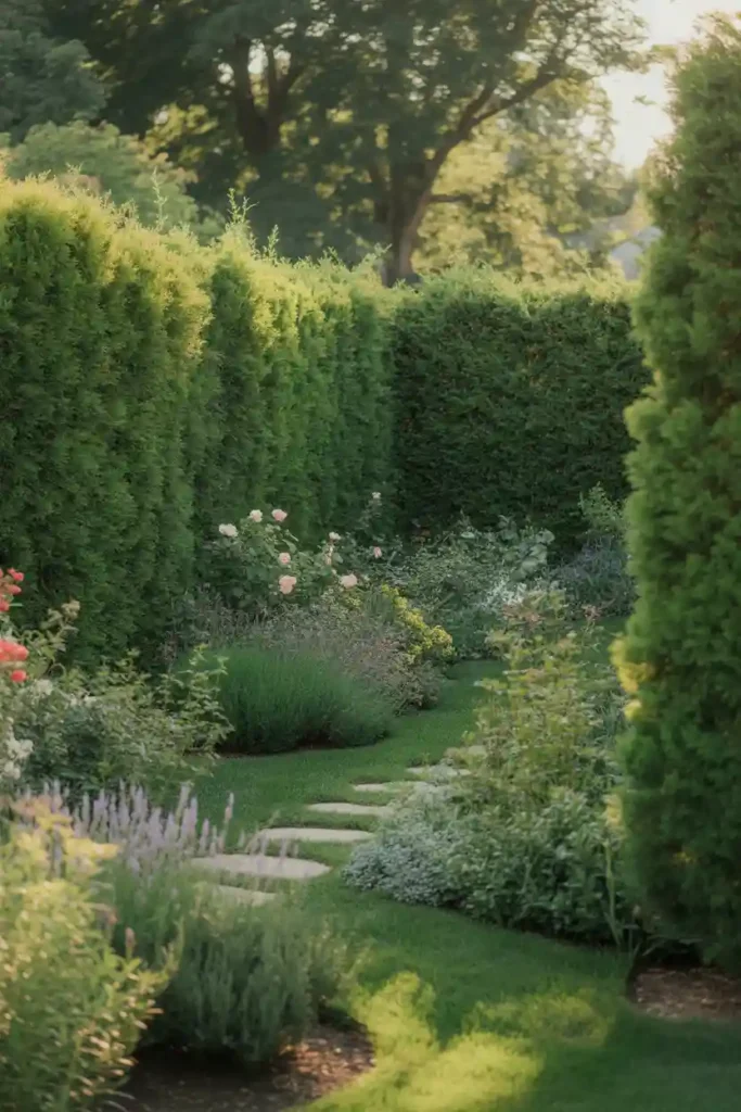 Add Tall Hedges or Shrubs