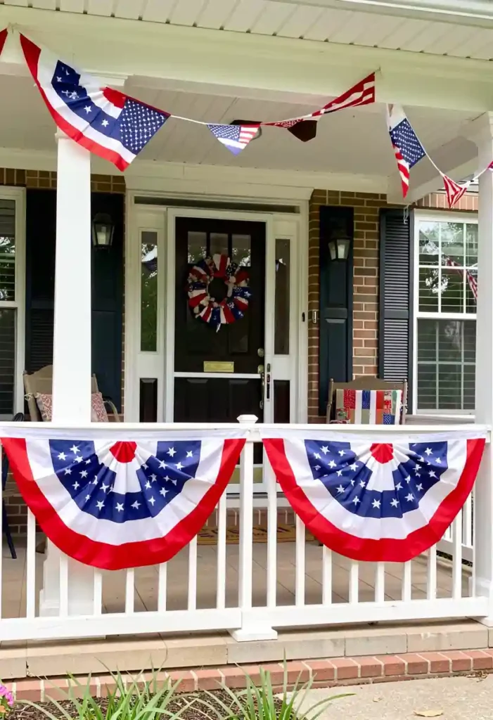 American Flag Porch Bunting