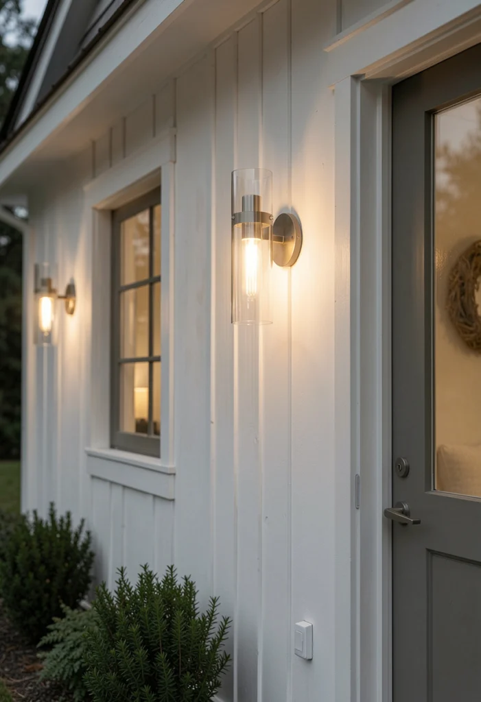 Clear Glass Cylinder Sconces