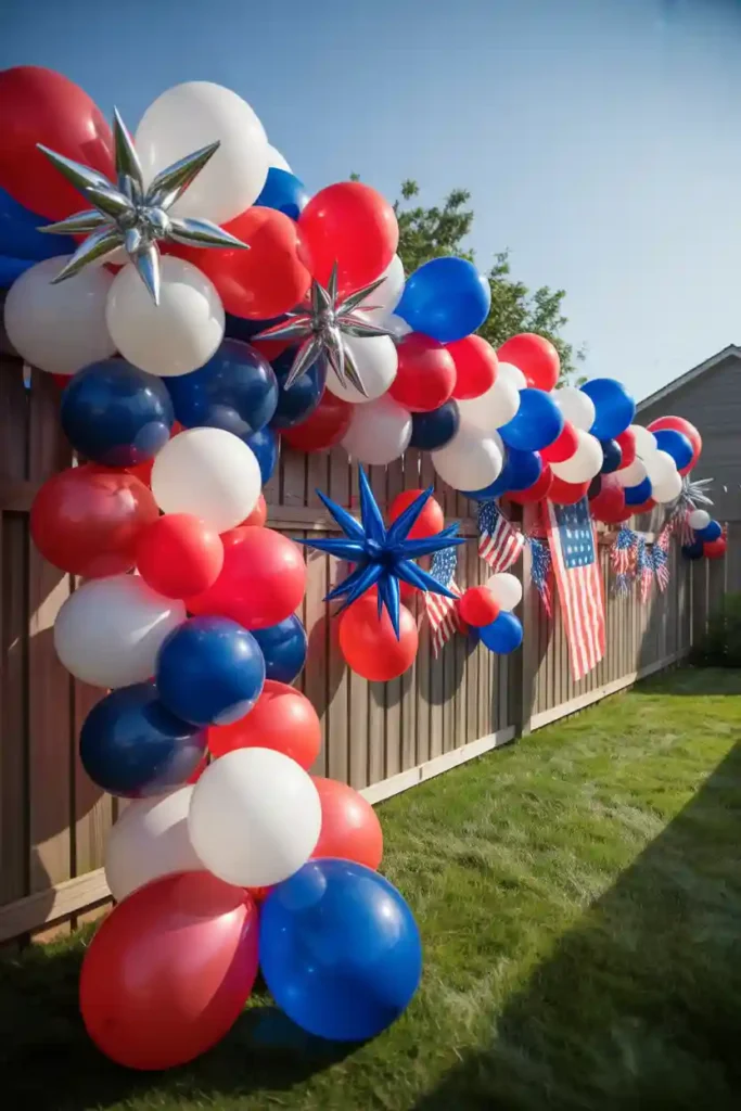 DIY Patriotic Balloon Garland