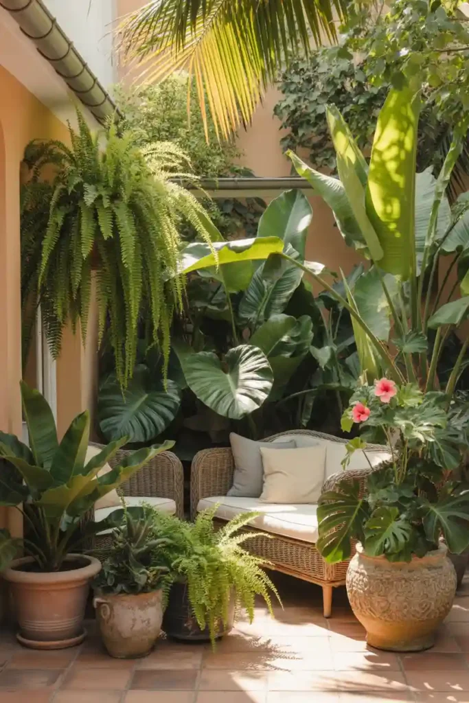 Decorate with Lush Potted Plants
