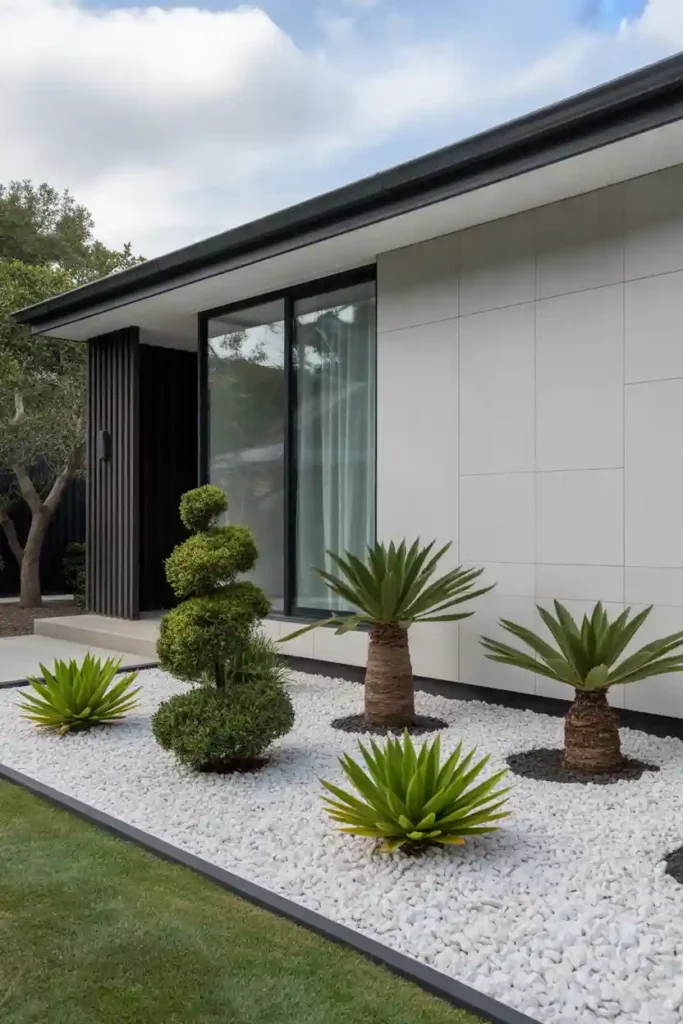 Gravel and Stone Accent Beds