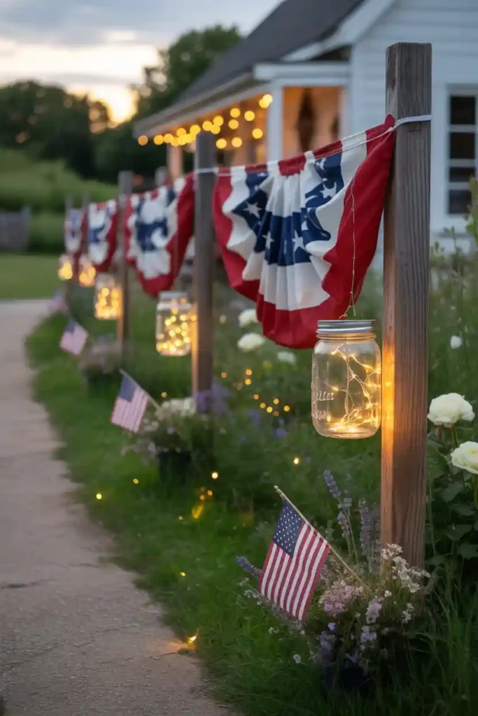 Mason Jar Lantern Pathway Lights