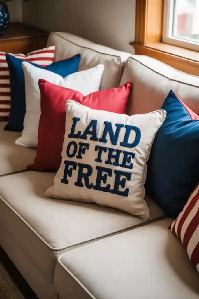 Patriotic Quote Accent Pillows