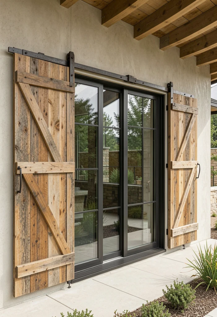 Sliding Barn-Style Exterior Shutters