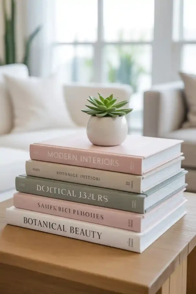  Stack Light-Colored Coffee Table Books