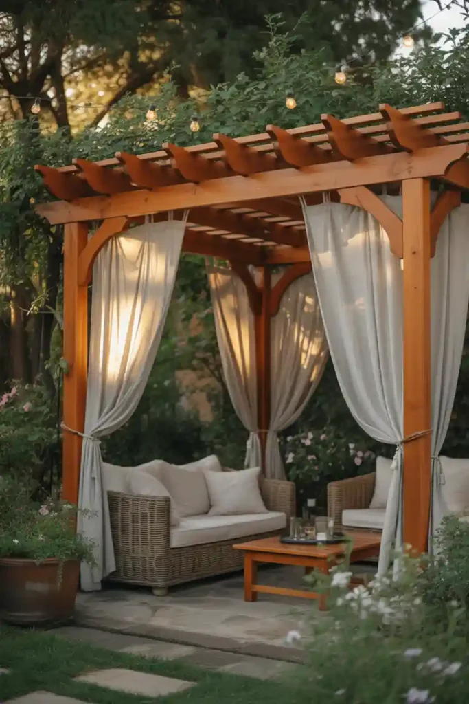 Install a Pergola with Curtains