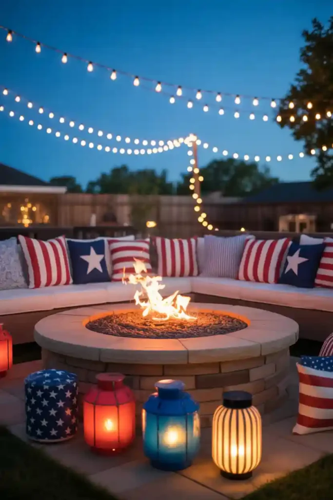  Patriotic Fire Pit Seating Area