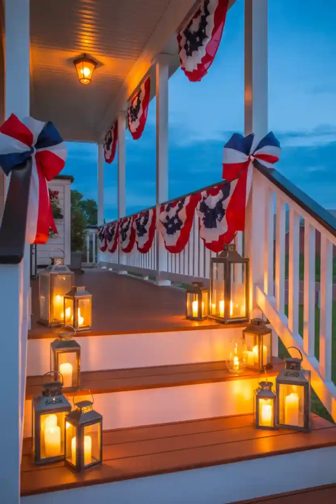  Patriotic Porch Lantern Display