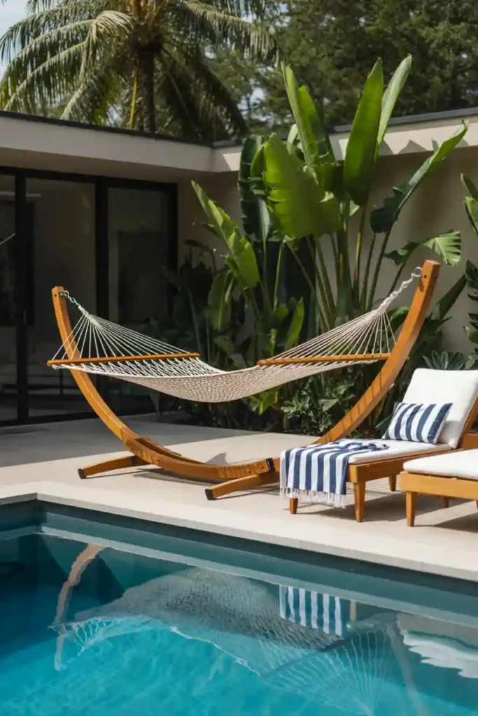  Poolside Hammock Relaxation Spot