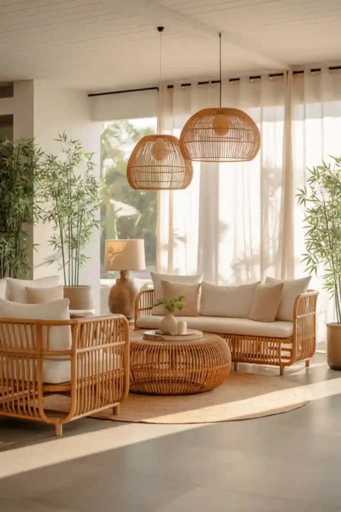 Use Bamboo or Rattan Furniture