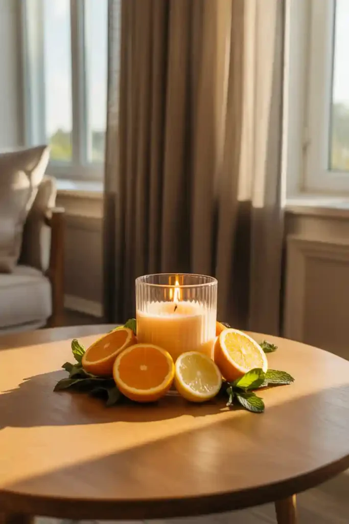  Add a Scented Candle with Fresh Notes