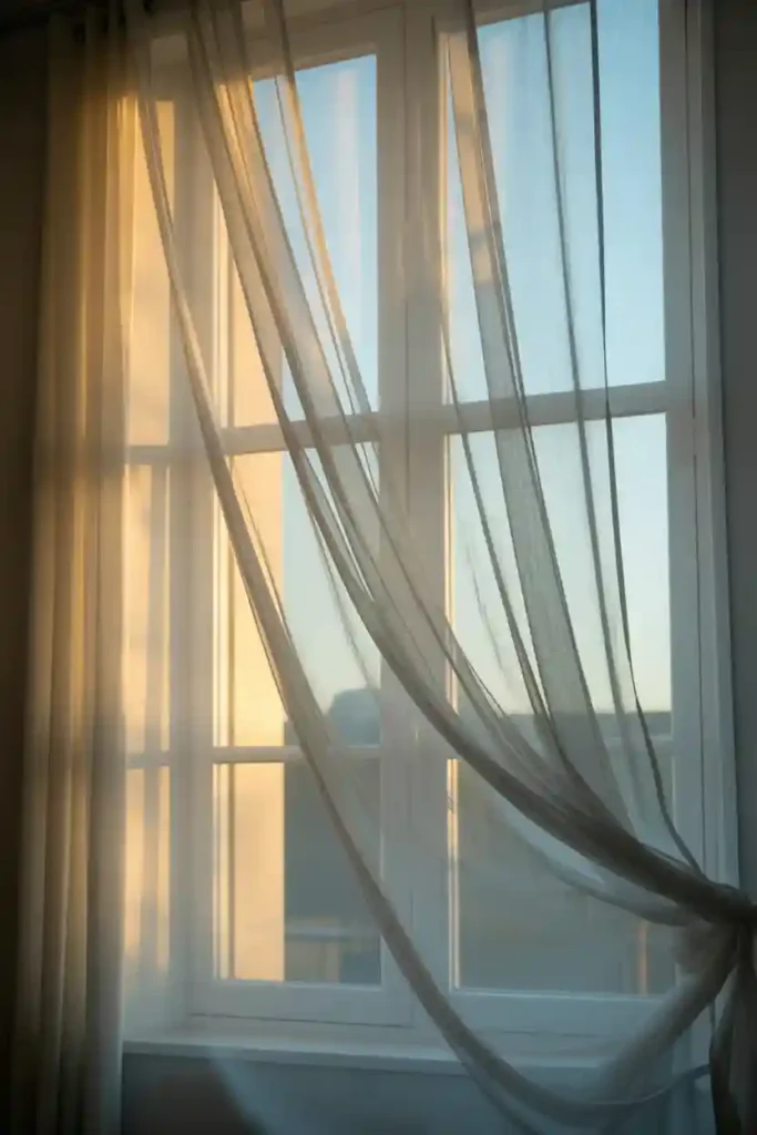 Hang Wet Curtains or Sheets