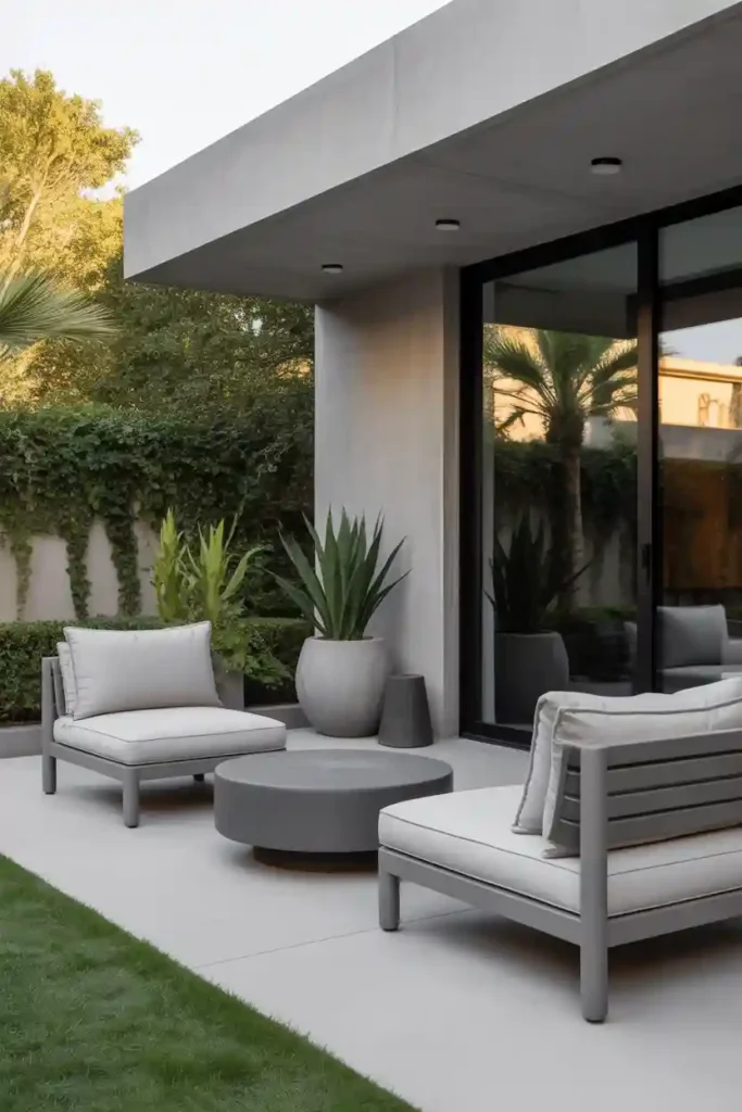 Minimalist Concrete Patio