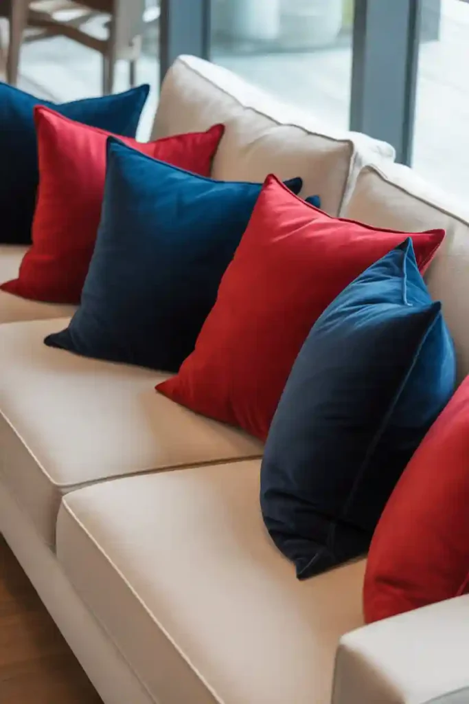  Navy Blue Base with Bright Red Accents