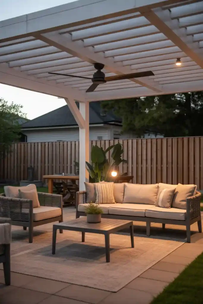 Outdoor Ceiling Fan Pergola