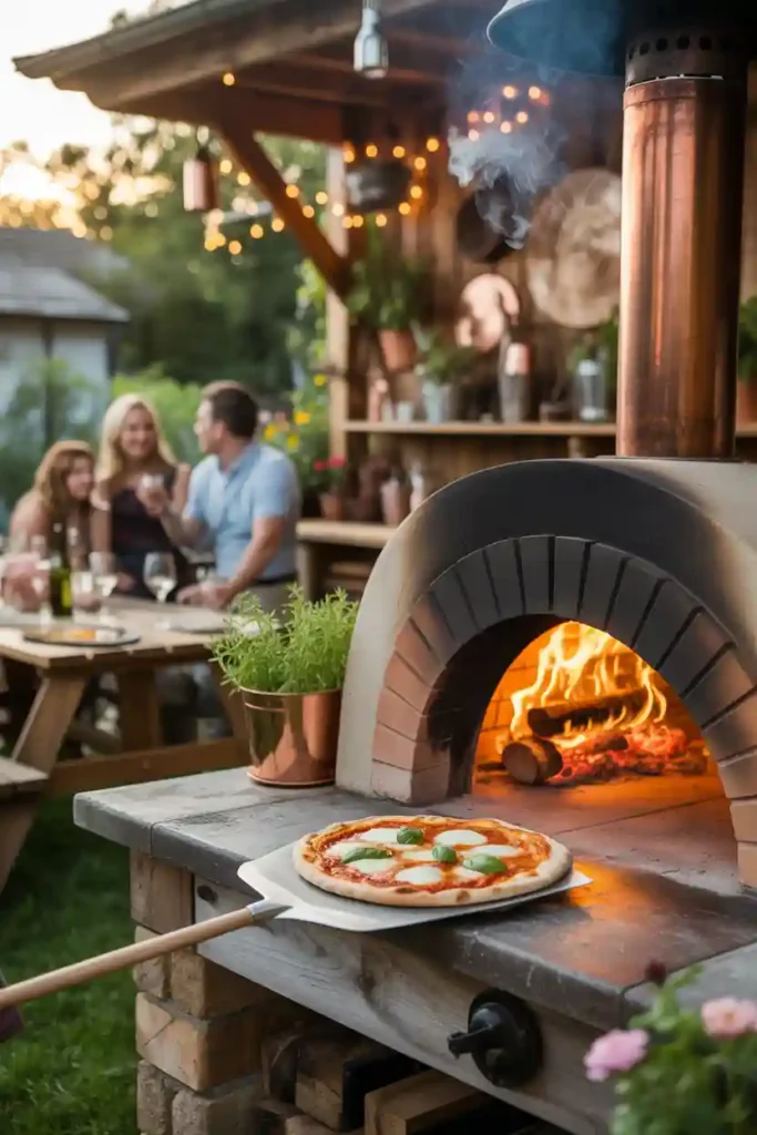 Outdoor Kitchen with Pizza Oven