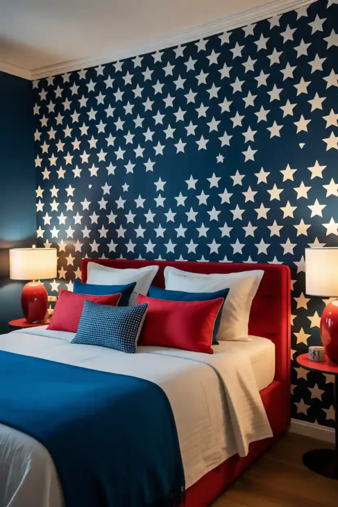 Patriotic Wallpaper Accent Wall