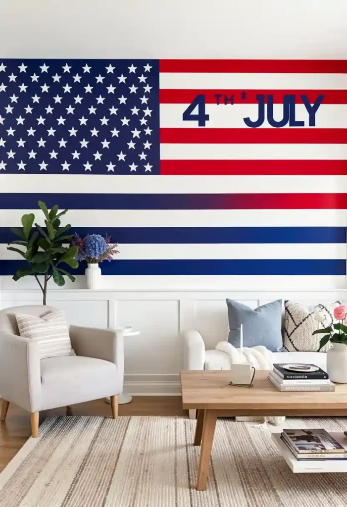 Red White and Blue Stripe Accent Decal