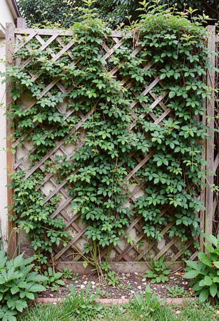 Trellis with Climbing Plants