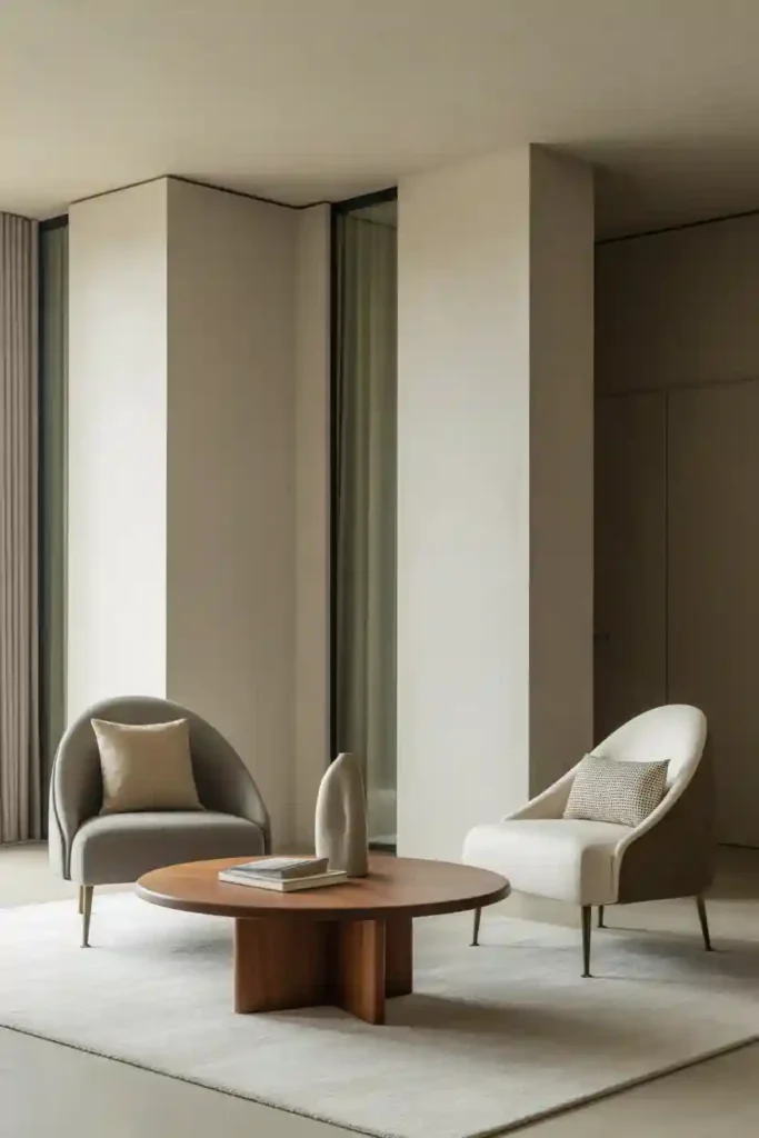 Use Round Furniture to Soften Angles