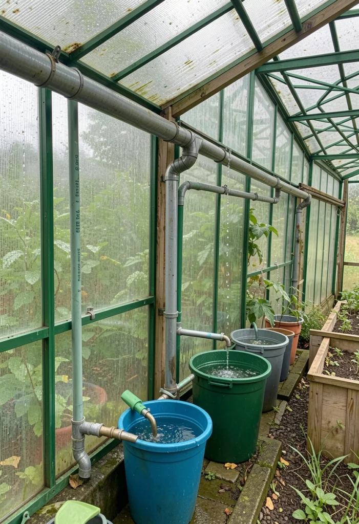 Collect Rainwater from Greenhouse Roofs