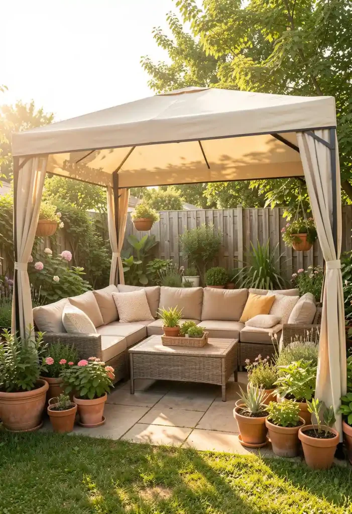 Create a Covered Garden Seating Area