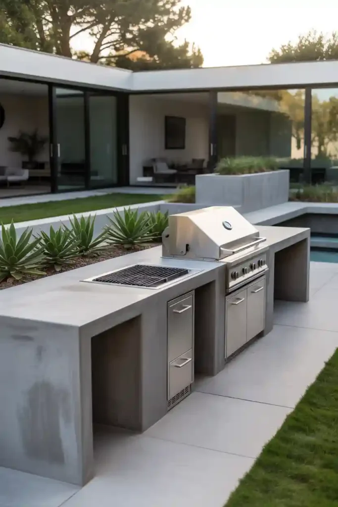 Modern Minimalist Outdoor Kitchen