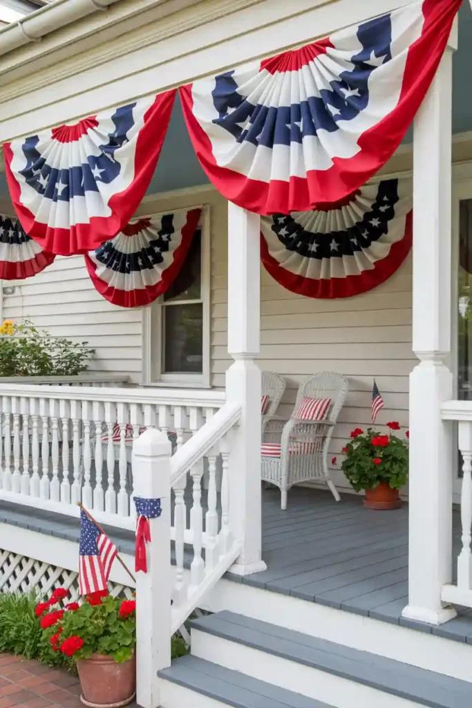  Patriotic Bunting Porch Railings
