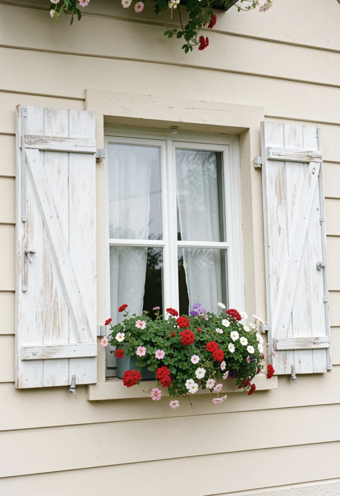 Whitewashed Wood Shutters