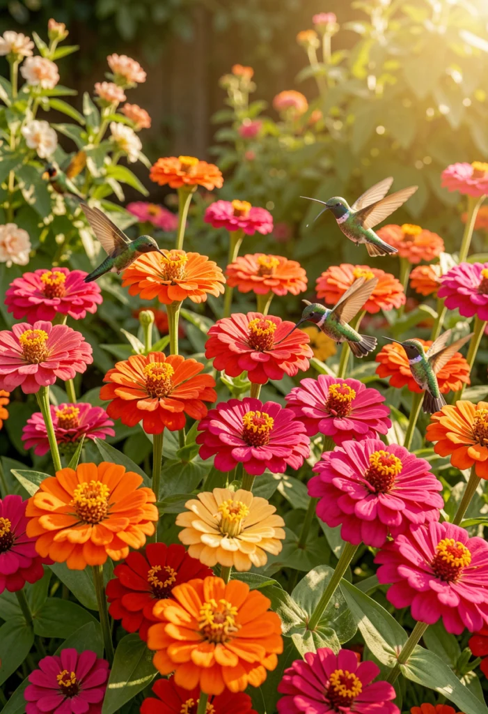 Zinnias for Bright, Bird-Friendly Blooms