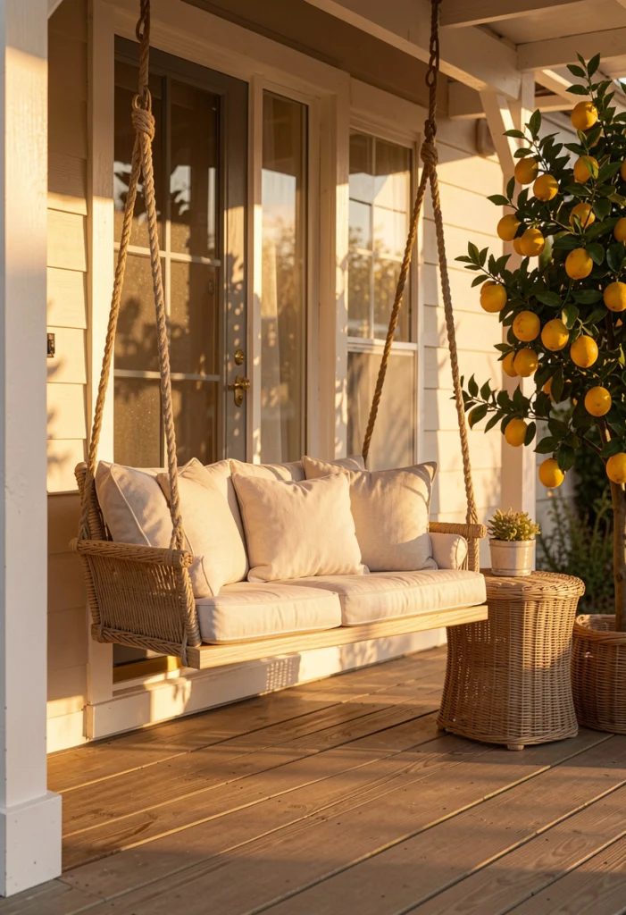 Add a Porch Swing or Hammock Chair