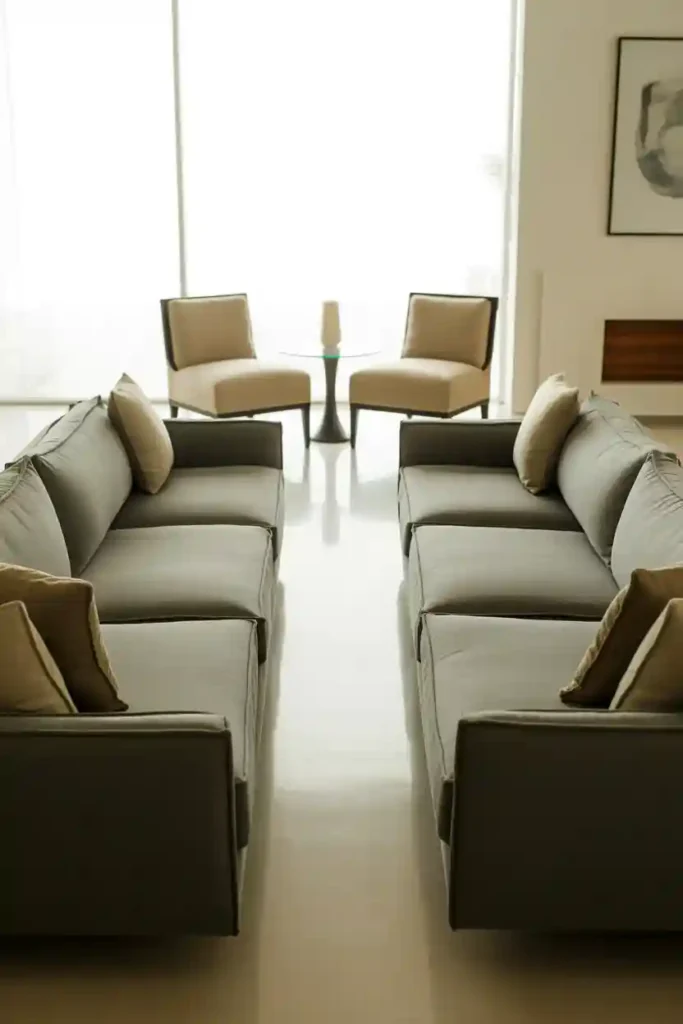 Align Furniture Parallel to the Long Walls