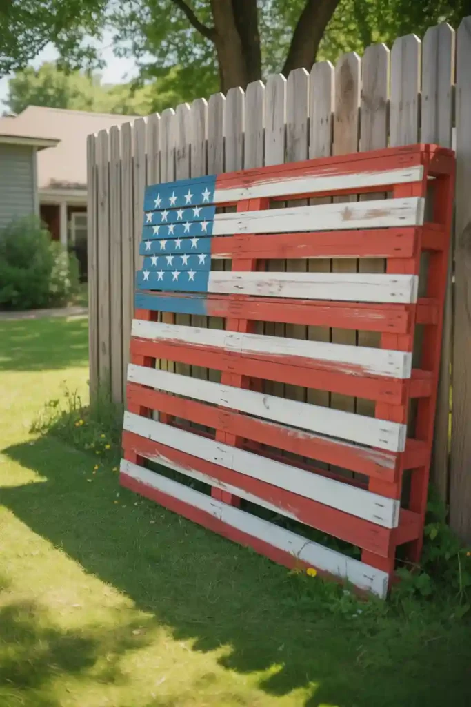 American Flag Fence Pallet
