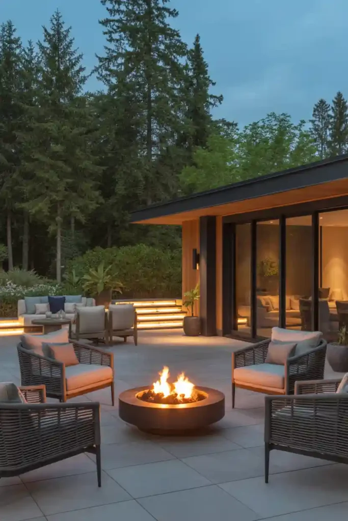 Build a Small Fire Pit Lounge