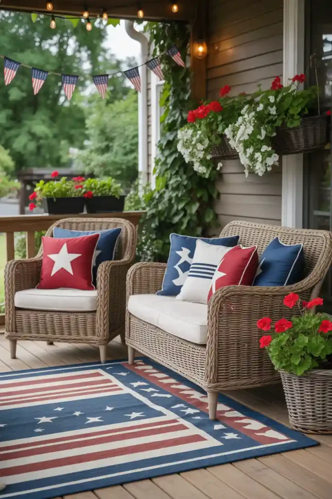  Cozy Patriotic Seating Corner
