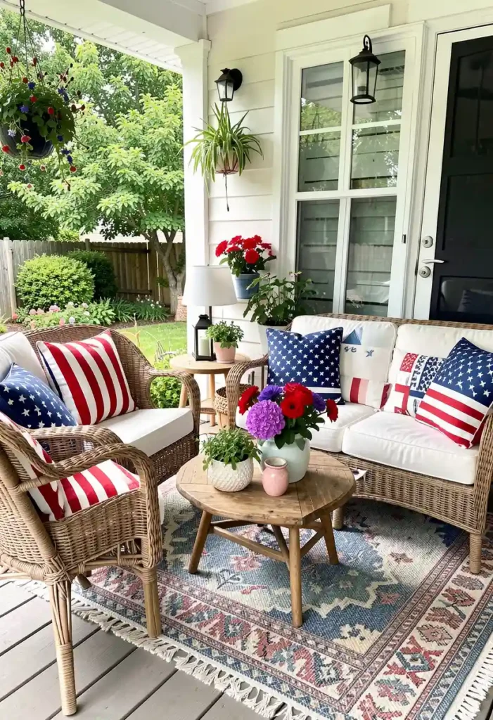 Flag-Themed Outdoor Pillows