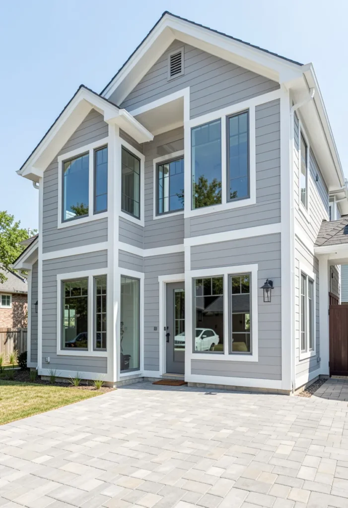 Light Gray with White Trim