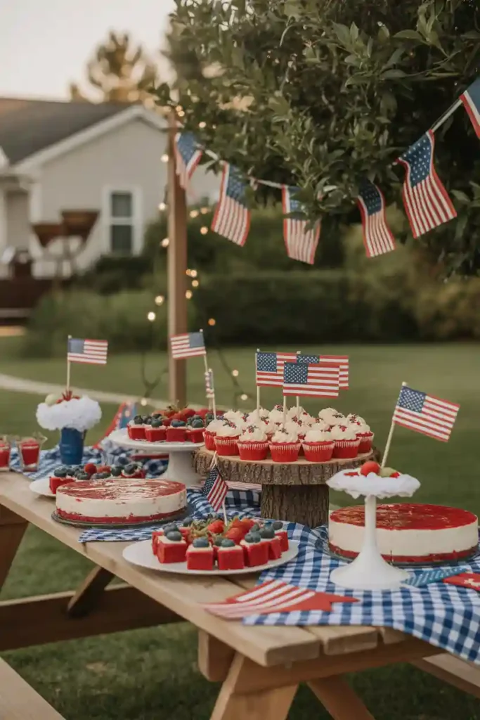 Patriotic Dessert Table Display