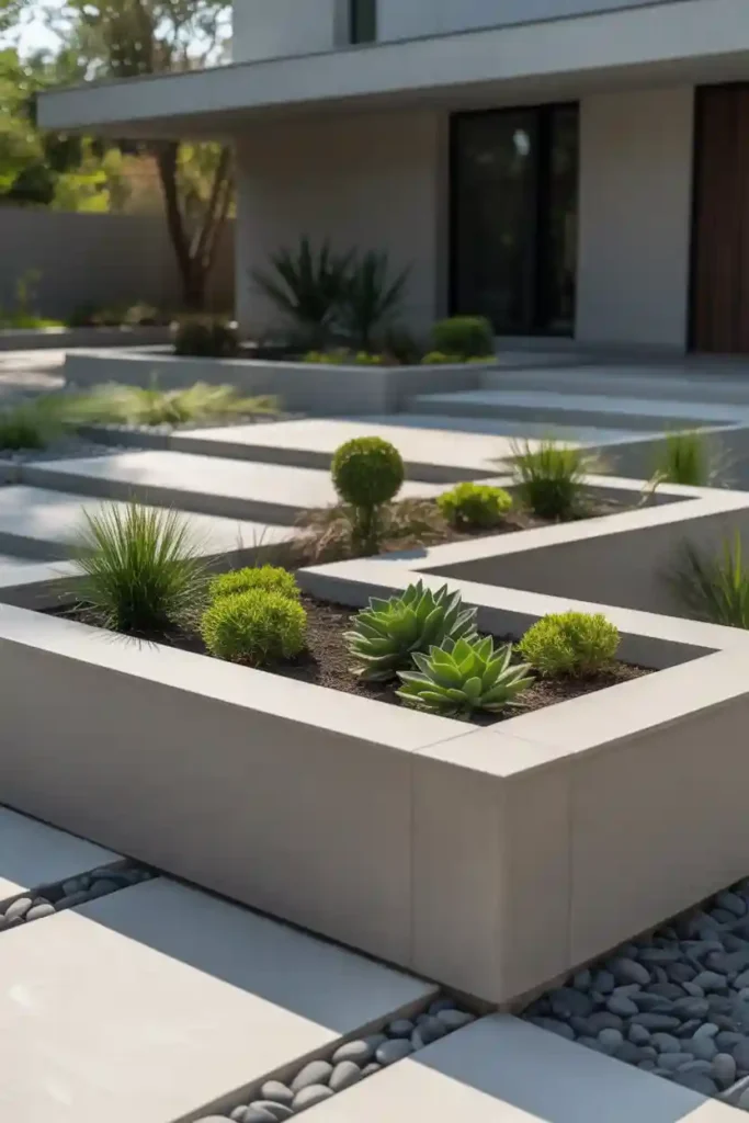 . Raised Concrete Planter Beds