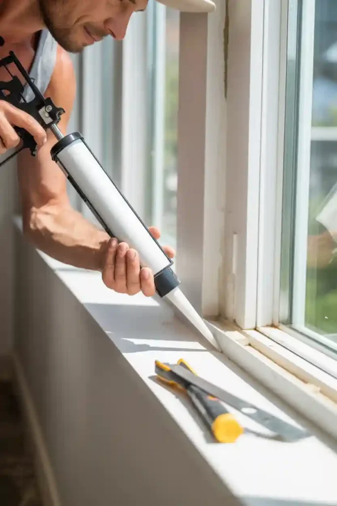 Seal Gaps with Caulk