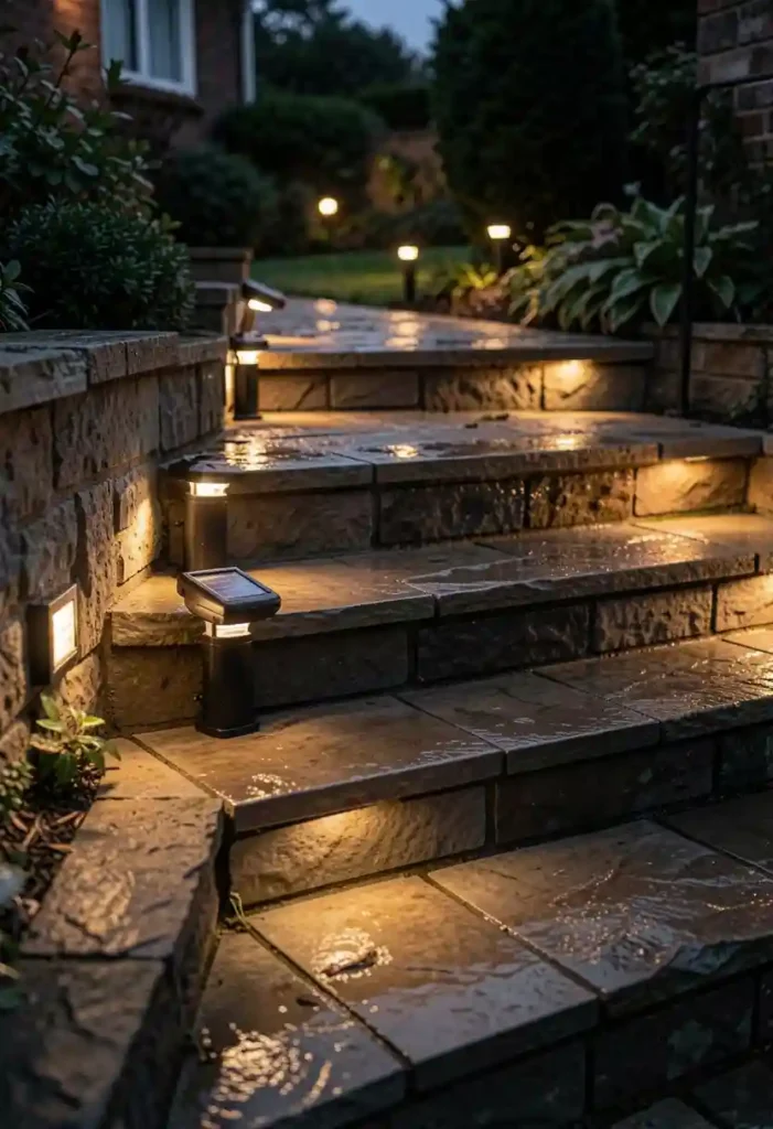 Solar Step Lights for Safety