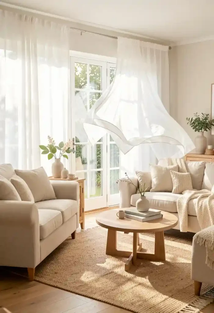 Use Light and Airy Curtains