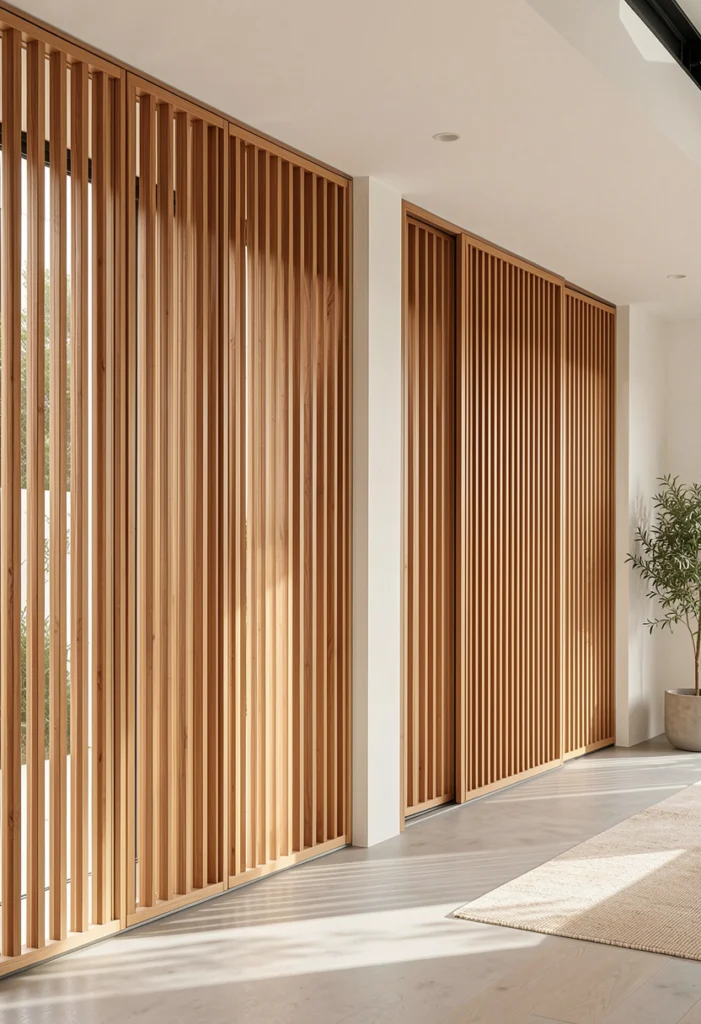 Vertical Slat Modern Rustic Shutters