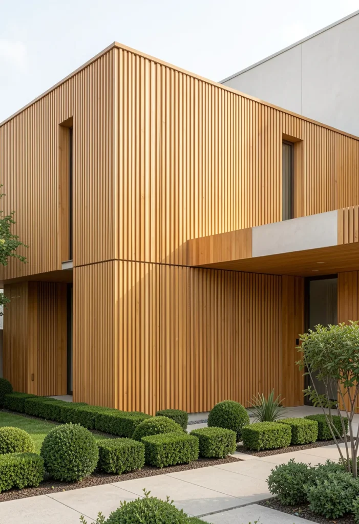 Vertical Slat Wood Design